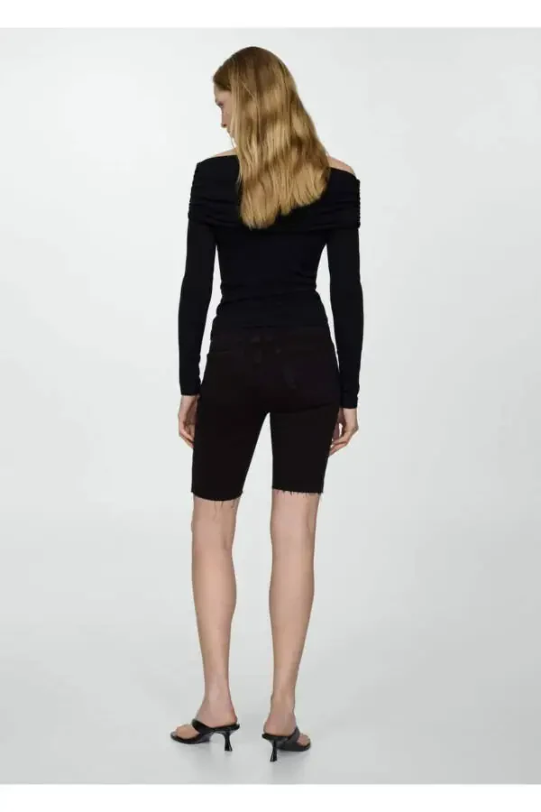 Джинсовые бермуды с зауженным низом - 4