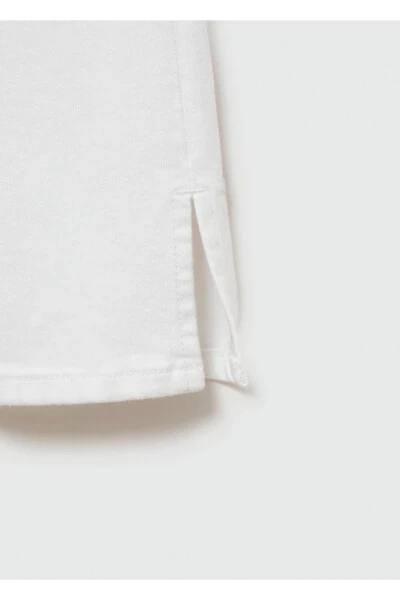 Джинсовые брюки капри с боковыми разрезами - 8