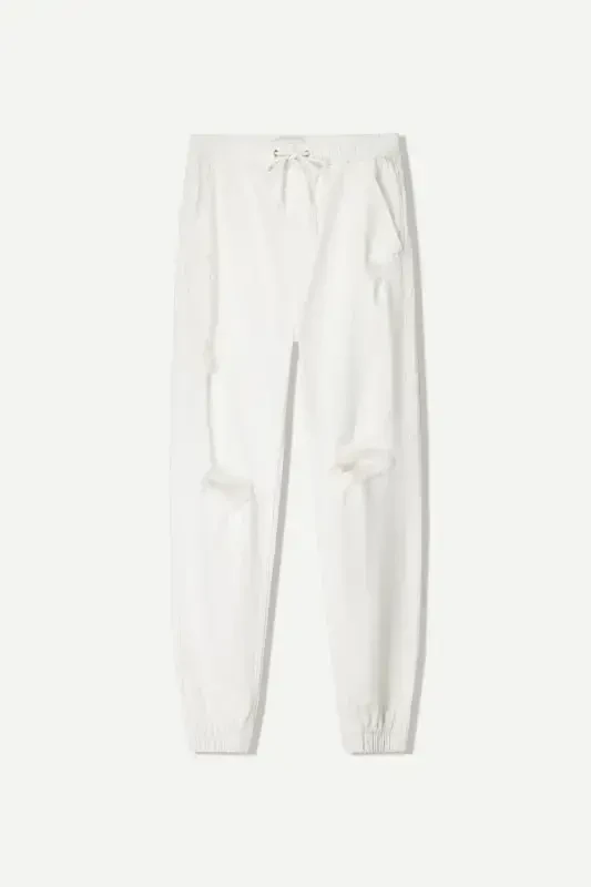 джинсовые джоггеры с потертостями - 2