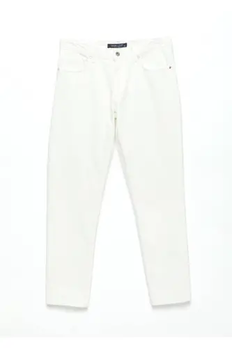 Джинсы белые прямые, regular fit, 100% хлопок - 7