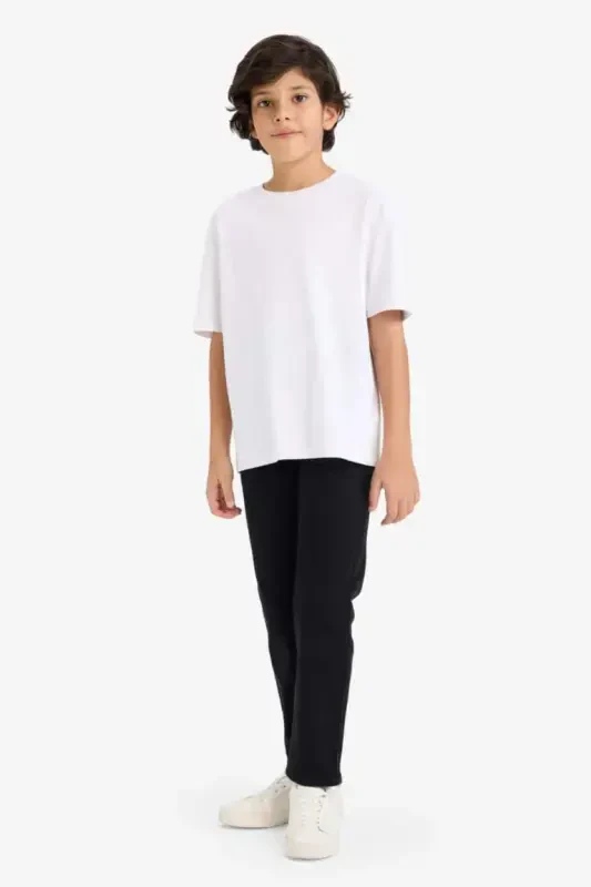 Джинсы для мальчиков прямого кроя с стандартной штаниной черные - 2