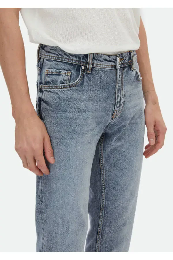 Джинсы Indigo Regular Fit из хлопчатобумажной смеси. - 3