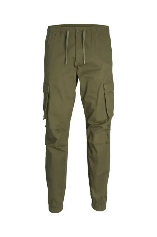 Джинсы карго для мужчин Jack Jones 12242264 Jpstkane Jjnoah с манжетами, хаки - JACK & JONES