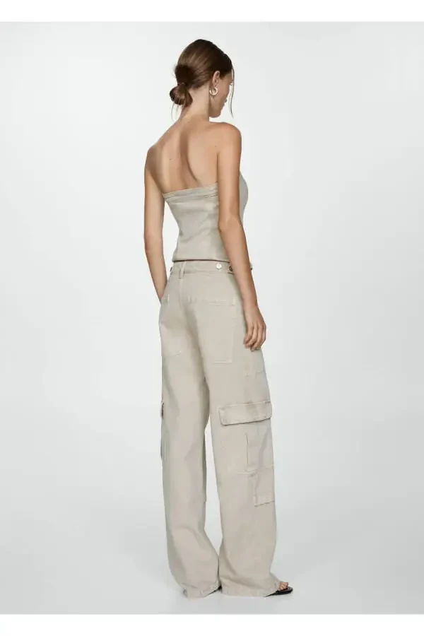 Джинсы карго с карманами - 4