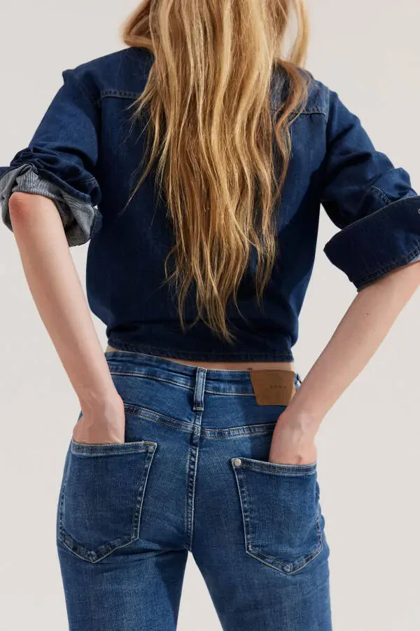 Джинсы-клеш ультра высокой посадки - 6