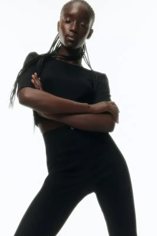 Джинсы-леггинсы с ультравысокой посадкой - H&M