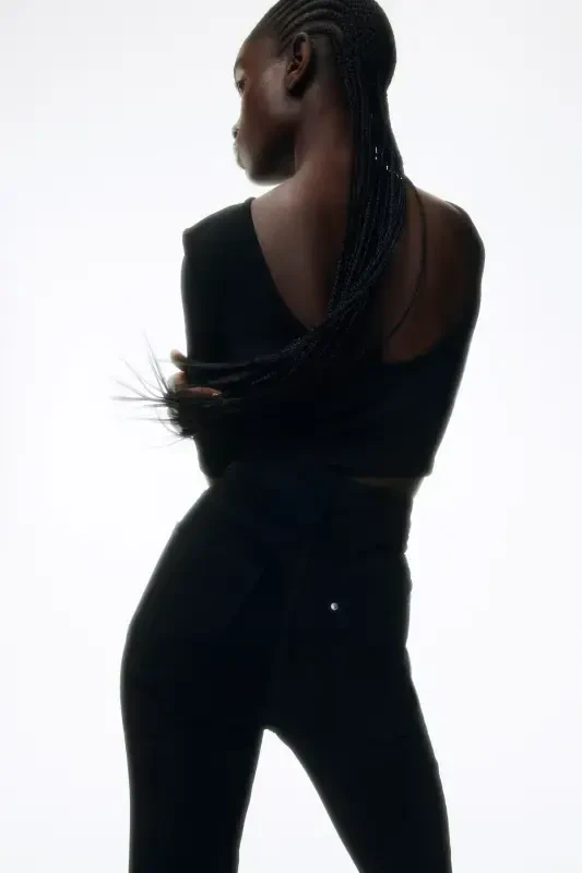 Джинсы-леггинсы с ультравысокой посадкой - 4