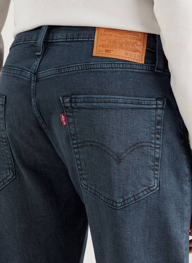 Джинсы Levi's LSE 502 Черные Мужские Высокой Посадки Regular Tapered TAPER BLR Z8889 BLUE PAT - 8