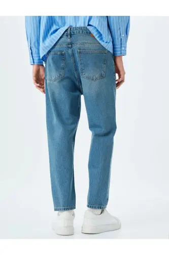 Джинсы Loose Fit - Steve Jean-Indigo - 4