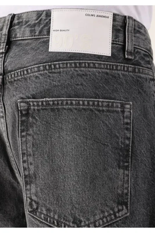 Джинсы мужские, свободный крой, серый цвет. - 6