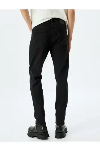 Джинсы облегающего кроя из хлопка с нормальной посадкой - Brad J - 4