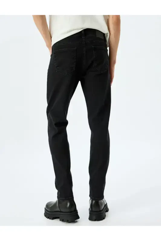 Джинсы облегающего кроя из хлопка с нормальной посадкой - Brad J - 4