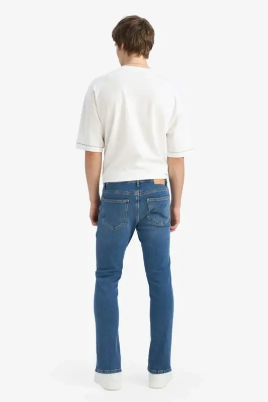 Джинсы Pedro Slim Fit узкого кроя с зауженными штанинами, обычная посадка, мятно-синий - 5