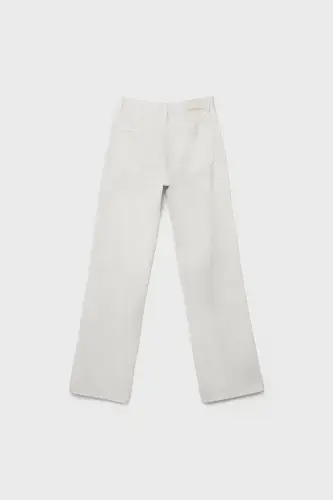 Джинсы прямого кроя D92 с широкими штанинами - серые2 - 6