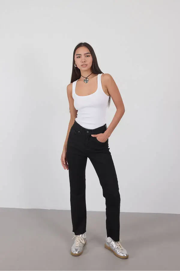 Джинсы с необработанным краем PN8532-PNF - 1