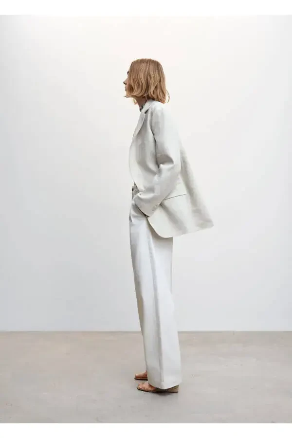 Джинсы с широкими штанинами и карманами - 6