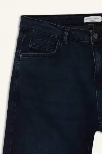 Джинсы Sergio Regular Fit, прямой крой, обычная посадка, узкие штанины, сине-черные - 8