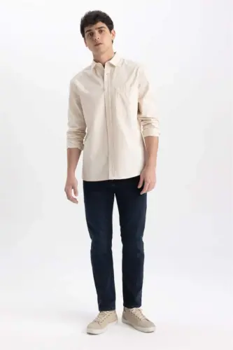 Джинсы Sergio Regular Fit, прямой крой, обычная посадка, узкие штанины, сине-черные - 4