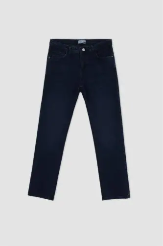 Джинсы Sergio Regular Fit, прямой крой, обычная посадка, узкие штанины, сине-черные - 9