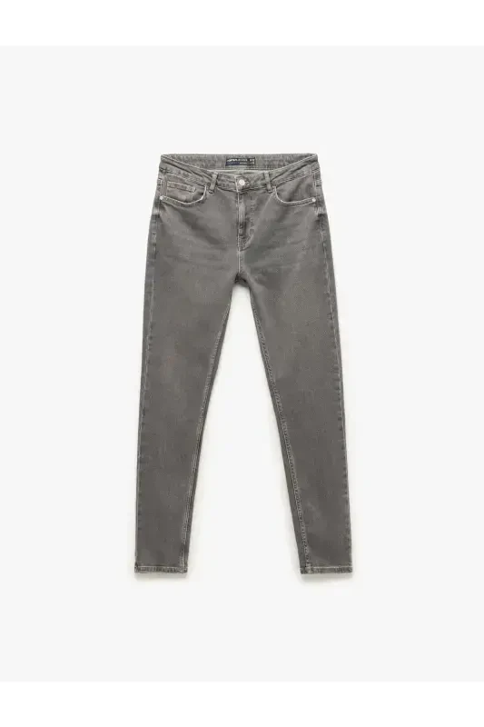 Джинсы скинни, хлопковые, с обычной талией - Mich - 4