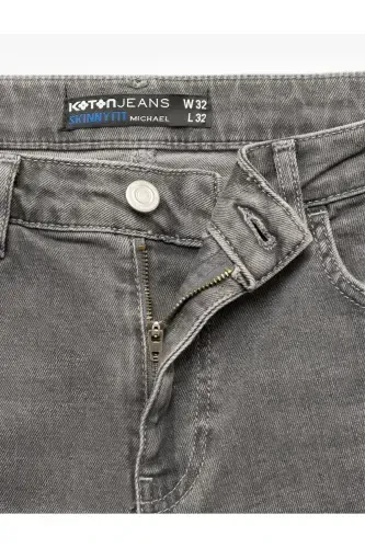 Джинсы скинни, хлопковые, с обычной талией - Mich - 7