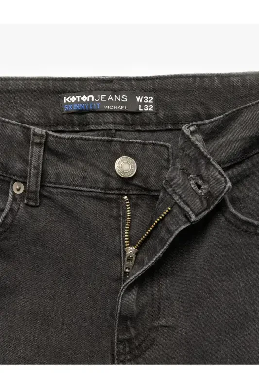 Джинсы скинни, хлопковые, средней посадки - Mich - 4