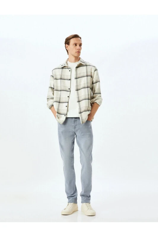 Джинсы Slim Fit Brad J из хлопка с обычной талией - 1