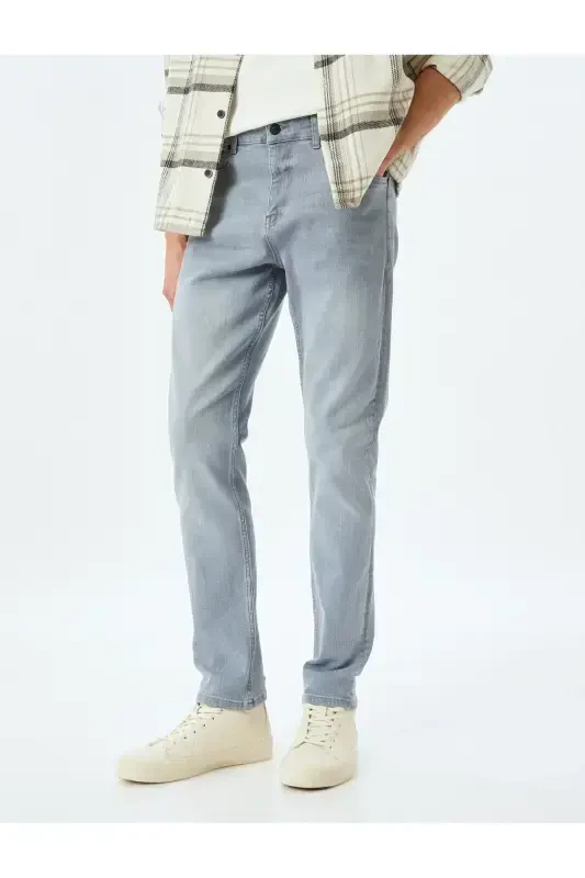 Джинсы Slim Fit Brad J из хлопка с обычной талией - 3