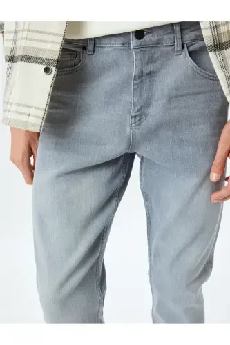 Джинсы Slim Fit Brad J из хлопка с обычной талией - 5