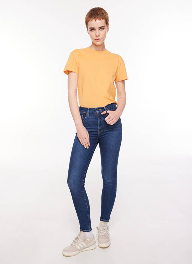 Джинсы женские Levi's ROME IN CASE Mile High Super Skinny Fit темно-синего цвета с высокой талией - 2