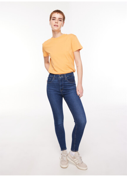 Джинсы женские Levi's ROME IN CASE Mile High Super Skinny Fit темно-синего цвета с высокой талией - 15