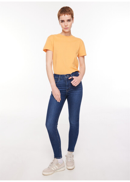 Джинсы женские Levi's ROME IN CASE Mile High Super Skinny Fit темно-синего цвета с высокой талией - 16