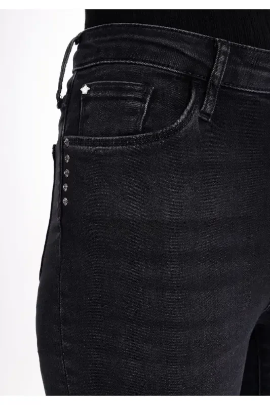 Джинсы женские Slim Fit, с нормальной талией, прямого кроя - 5