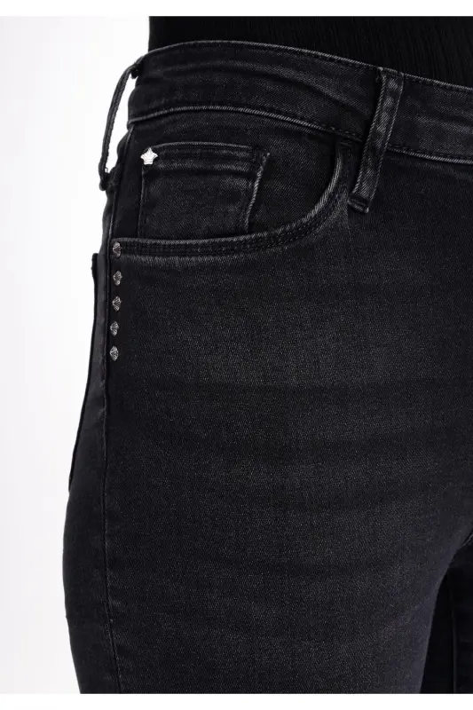 Джинсы женские Slim Fit, с нормальной талией, прямого кроя - 5