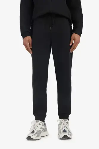 Джоггеры DeFactoFit Slim Fit с двумя карманами, стандартный крой, из ткани для подводного плавания, черный - 6