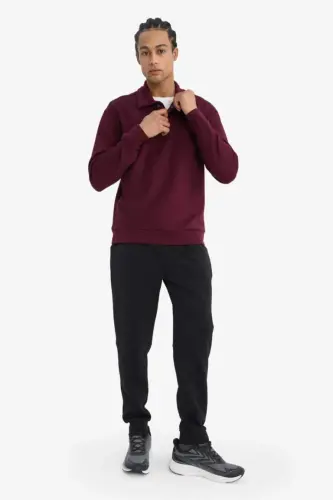 Джоггеры DeFactoFit Slim Fit с двумя карманами, стандартный крой, из ткани для подводного плавания, черный - 1