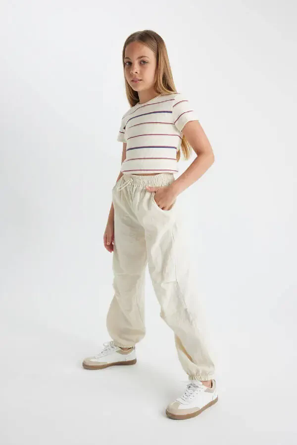 Джоггеры для девочек из парашютной ткани D0646A824SM - 3