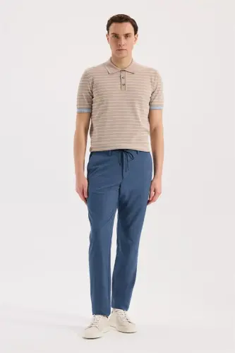 Джоггеры индиго с эластичным поясом из тянущейся ткани Comfort Fit 
