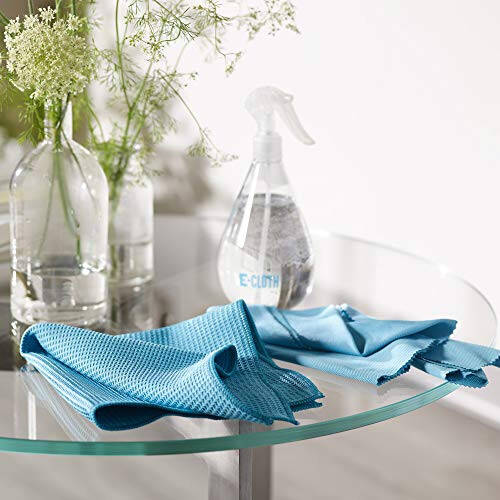 E-Cloth Oyna Tozalash Mato - Oyna va Shisha Tozalash Mato, Dush Tozalash Mato Kit, Shisha Sochiqlari, Tolalar Yo'q Sochiqlar, Derazalar uchun Mikrofiber Sochiq, Avtomobil oynasi, Ko'zgular - Alyaska Moviy - 4