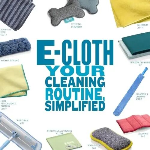 E-Cloth Pencere Temizleme Bezi - Pencere ve Cam Temizleme Bezi, Duş Temizleme Bezi Seti, Cam Havluları, Tüy Bırakmayan Havlular, Pencereler için Mikrofiber Havlu, Araba Ön Camı, Aynalar - Alaska Mavisi - 5