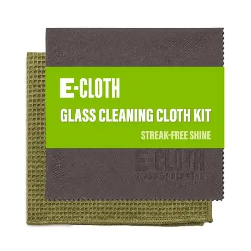 E-Cloth Window and Glass Cleaner Kit, Just Add Water - 1 Kit | Chemical-Free Cleaning - Reusable & Machine Washable Towel, Versatile Use for Mirrors, Cars, & Lenses, Dark Oak - 1