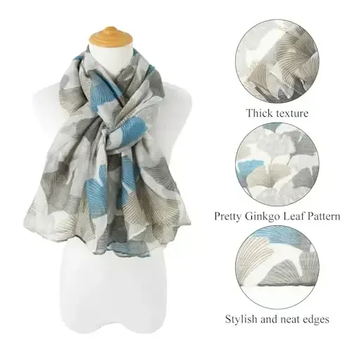 E-Clover Fashion Ayollar uchun yengil ro'mol Bahor/Yoz Qish uchun o'ralgan ro'mol - 2