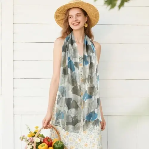 E-Clover Fashion Ayollar uchun yengil ro'mol Bahor/Yoz Qish uchun o'ralgan ro'mol - 6