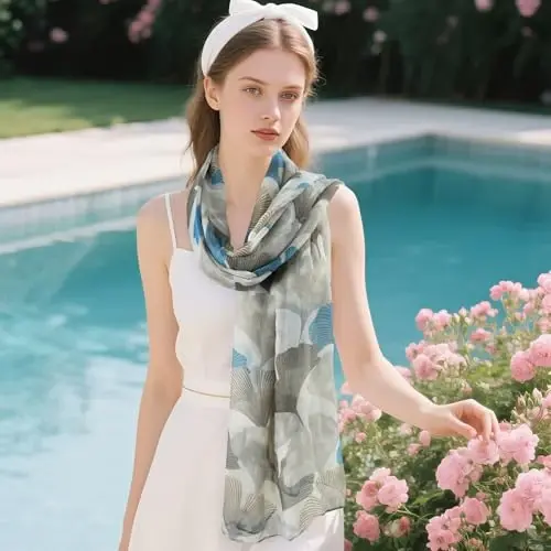 E-Clover Fashion Ayollar uchun yengil ro'mol Bahor/Yoz Qish uchun o'ralgan ro'mol - 7