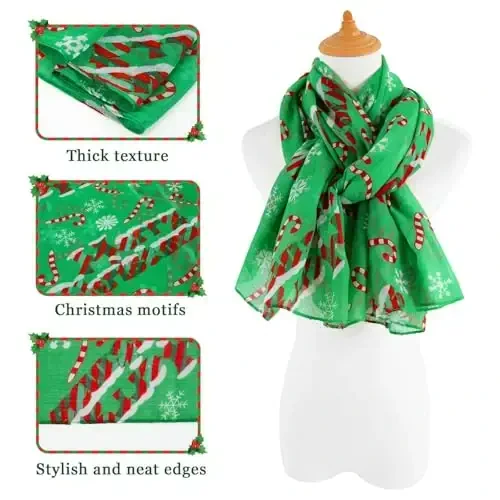E-Clover Fashion Scarf for Women Lightweight Scarves Shawl Wrap for Spring/Summer Winter - 3