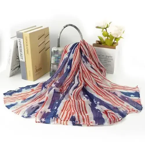 E-Clover Fashion Scarf for Women Lightweight Scarves Shawl Wrap for Spring/Summer Winter - 4