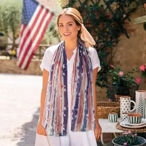 E-Clover Fashion Scarf for Women Lightweight Scarves Shawl Wrap for Spring/Summer Winter - 7