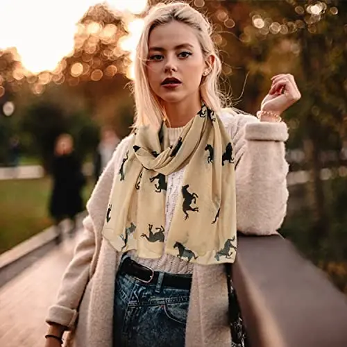 E-Clover Fashion Scarf for Women Lightweight Scarves Shawl Wrap for Spring/Summer Winter - 2