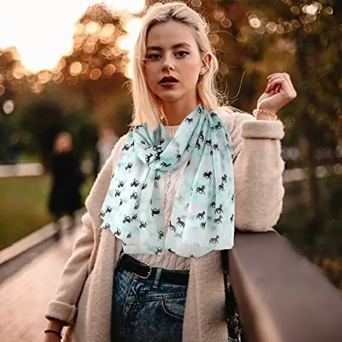 E-Clover Fashion Scarf for Women Lightweight Scarves Shawl Wrap for Spring/Summer Winter - 2