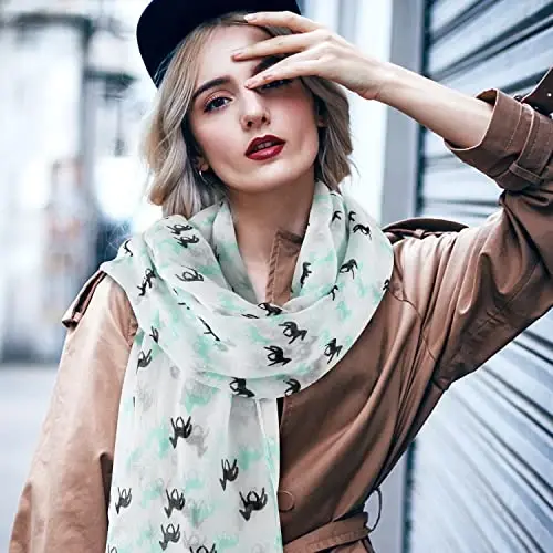 E-Clover Fashion Scarf for Women Lightweight Scarves Shawl Wrap for Spring/Summer Winter - 3